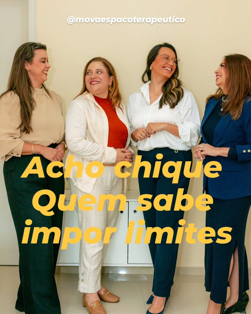 Post do Instagram da Mova: Acho chique quem sabe impor limites